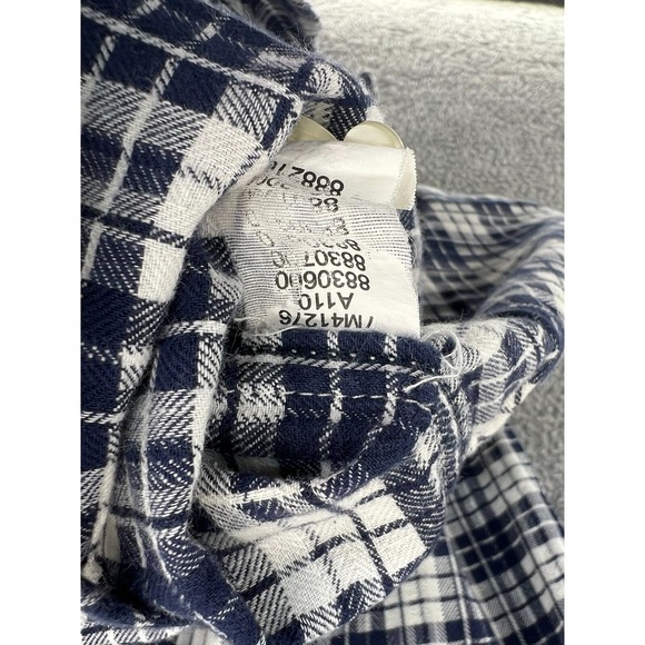 LUCKY BRAND Shirt Womens Medium Windowpane Plaid Flannel Casual Button Up Ladies - Picture 14 of 16